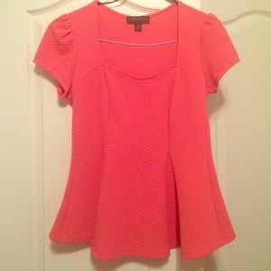 Orange pre plum top